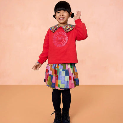 52B.YF25GHJ201 # Παιδική Μπλούζα Φούτερ Aurora Red