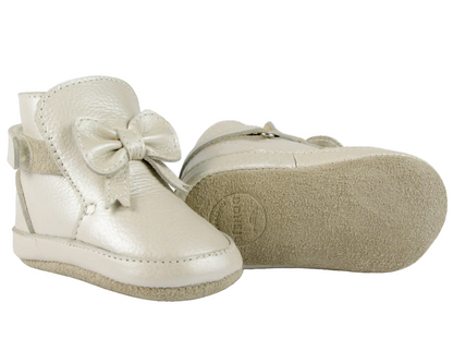 52B.1035800-LE200 # Βρεφικά Παπούτσια Cubow Off White Metallic