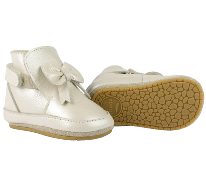 52B.1035800-LE200 # Βρεφικά Παπούτσια Cubow Off White Metallic