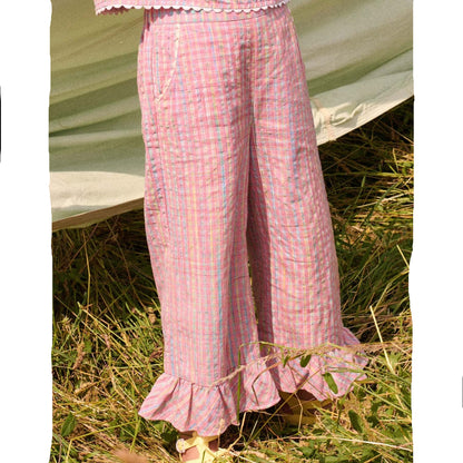 62A.GRI-S26-P0075 # Kids Trousers Loukie Pino Pomelo Checks