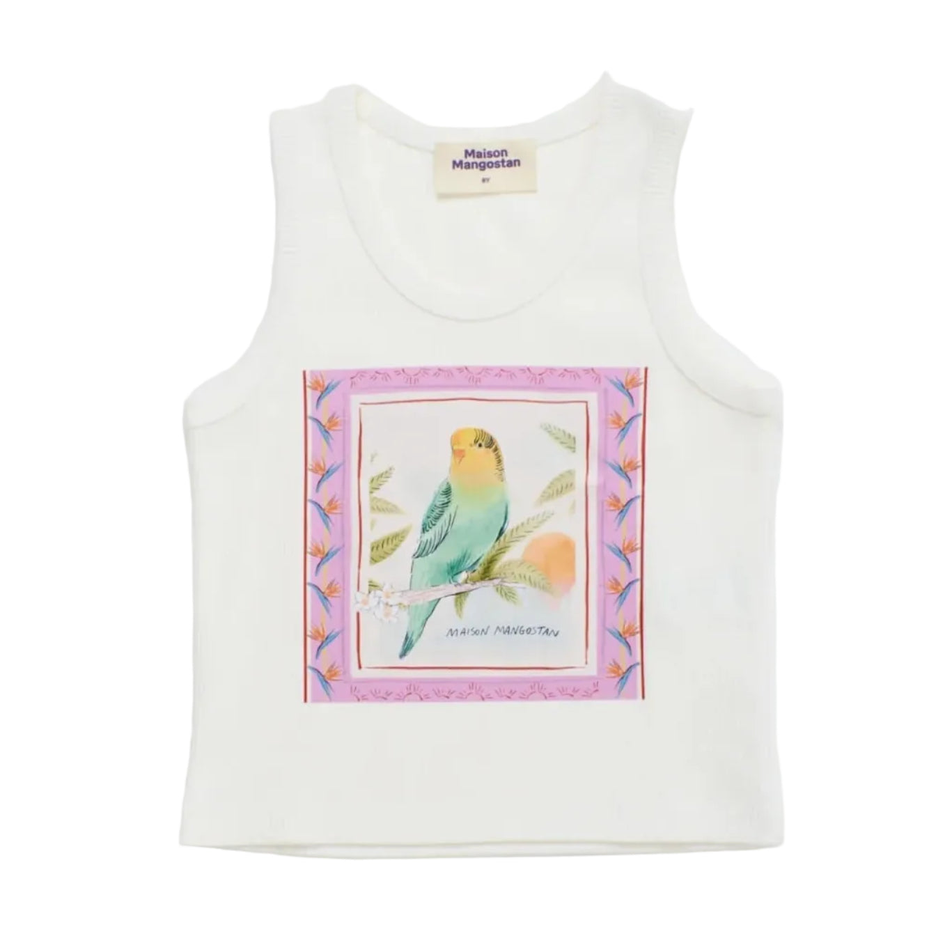 62A.26100603 # Kids Sleeveless Tank Top Birds White