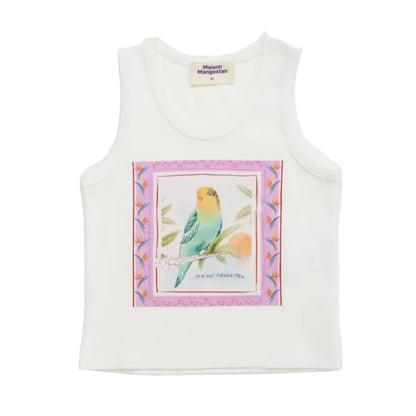 62A.26100603 # Kids Sleeveless Tank Top Birds White