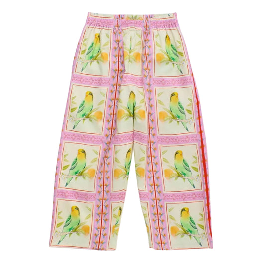 62A.26100909 # Παιδικό Παντελόνι Birds Patchwork Pink