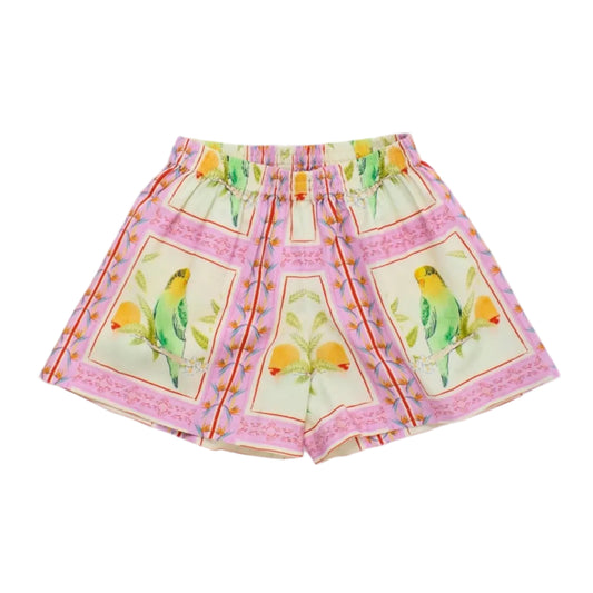 62A.26101105 # Kids Shorts Birds Patchwork Pink