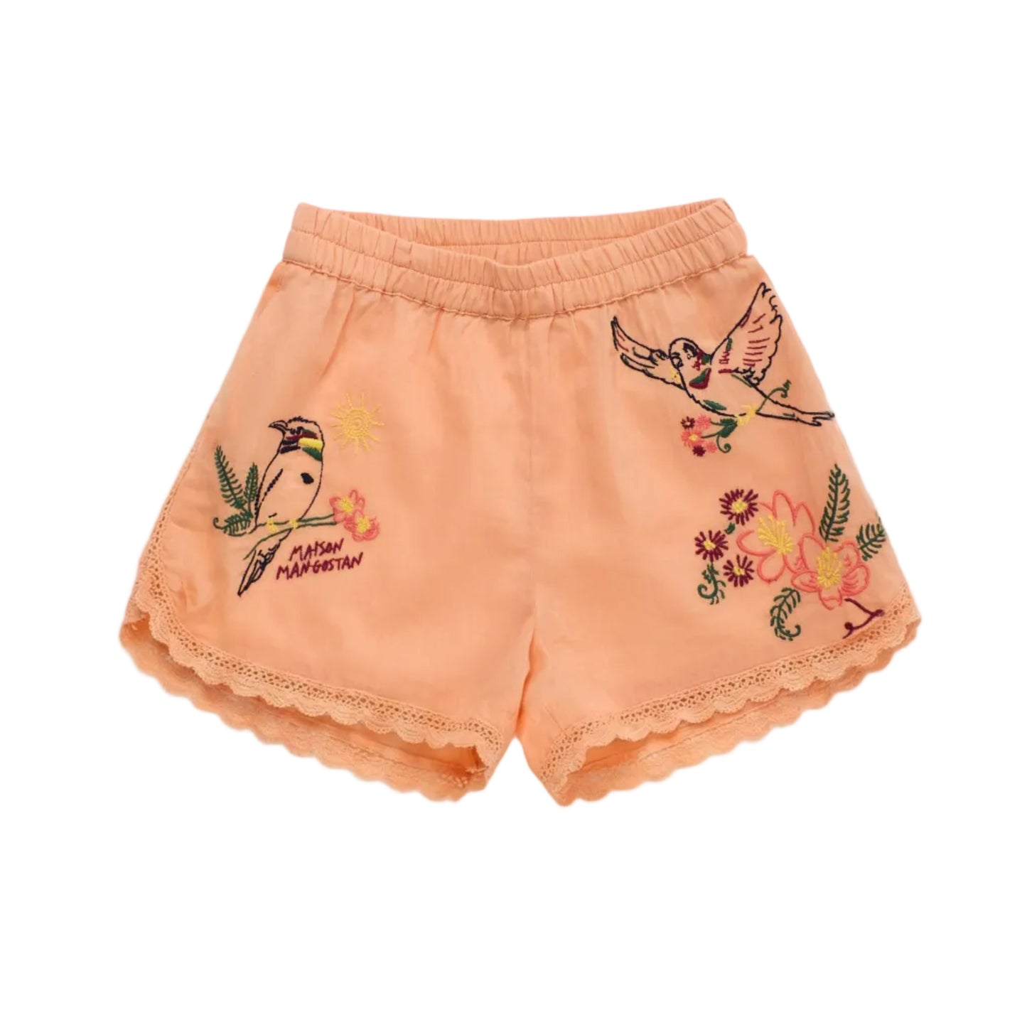 62A.26101106 # Kids Shorts Birds Embroidered Orange