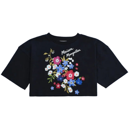 Kids Cropped T-Shirt Florecitas