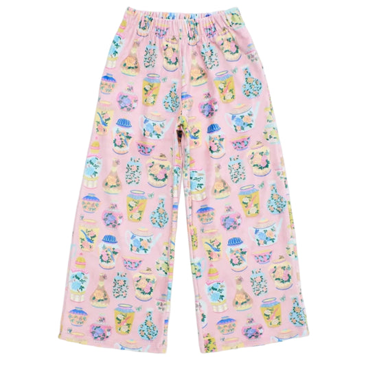 Kids Velvet Sweatpants Porcelain Pink