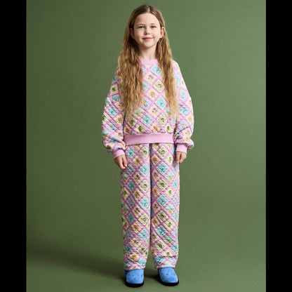 Kids Quilted Sweatpants Postcard Lilac