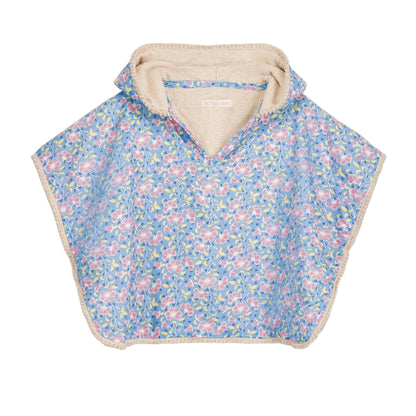 62A.GBI-S26-B0246 # Kids Beach Poncho Mael Blue Ibiscus Bay