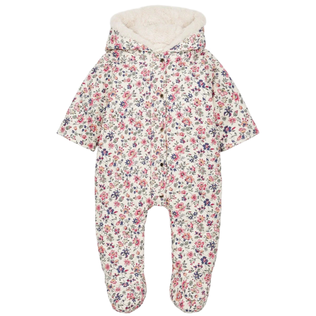 52B.FRC-W25-P0087 # Βρεφική Φόρμα Εξόδου Kirina Cream Wild Flowers