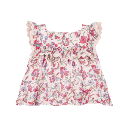 62A.GRI-B0071-BEBE # Baby Sleeveless Top Inessa Cream Floral Haven