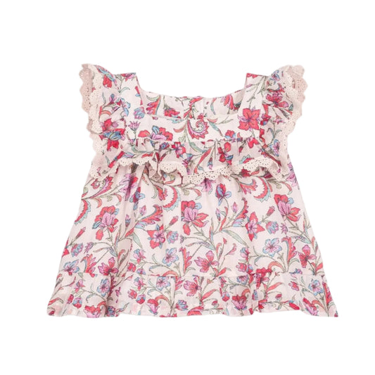 62A.GRI-B0071-BEBE # Βρεφική Αμάνικη Μπλούζα Inessa Cream Floral Haven