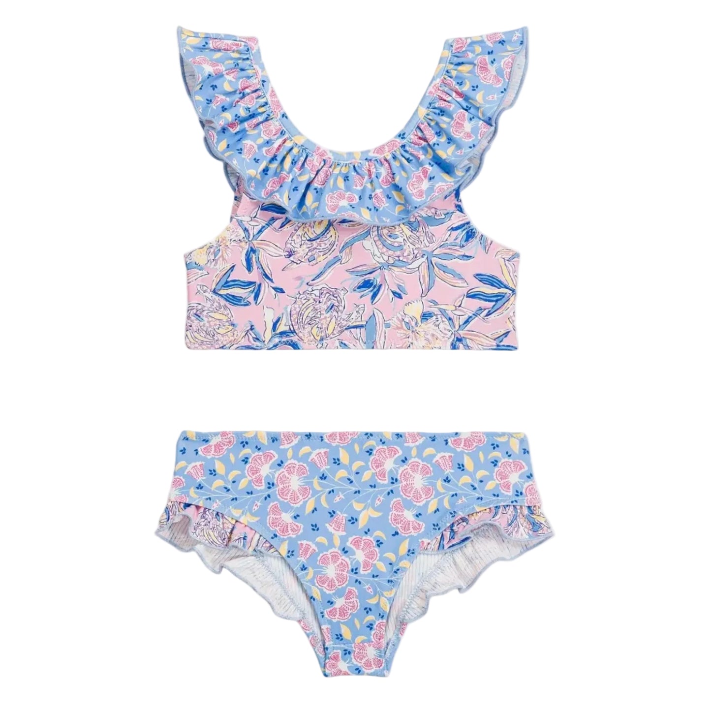62A.GBC-S26-B0085 # Kids Bikini Swimsuit Primavera Pastel Paradise Bay