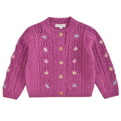 52B.GRC-W25-C0282 # Παιδική Ζακέτα Monyla Raspberry