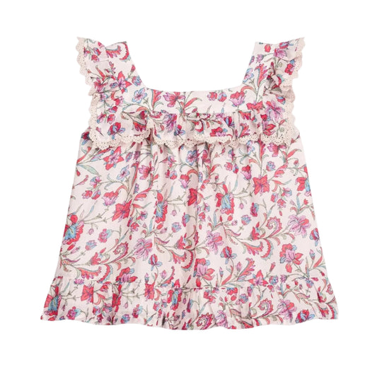 62A.GRI-S26-B0071 # Παιδική Αμάνικη Μπλούζα Inessa Cream Floral Haven