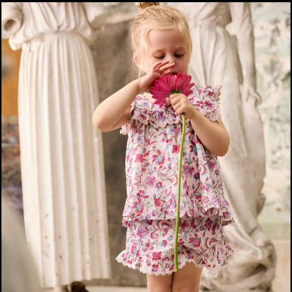 62A.GRI-S26-S0070 # Kids Shorts Vallaloid Cream Floral Haven