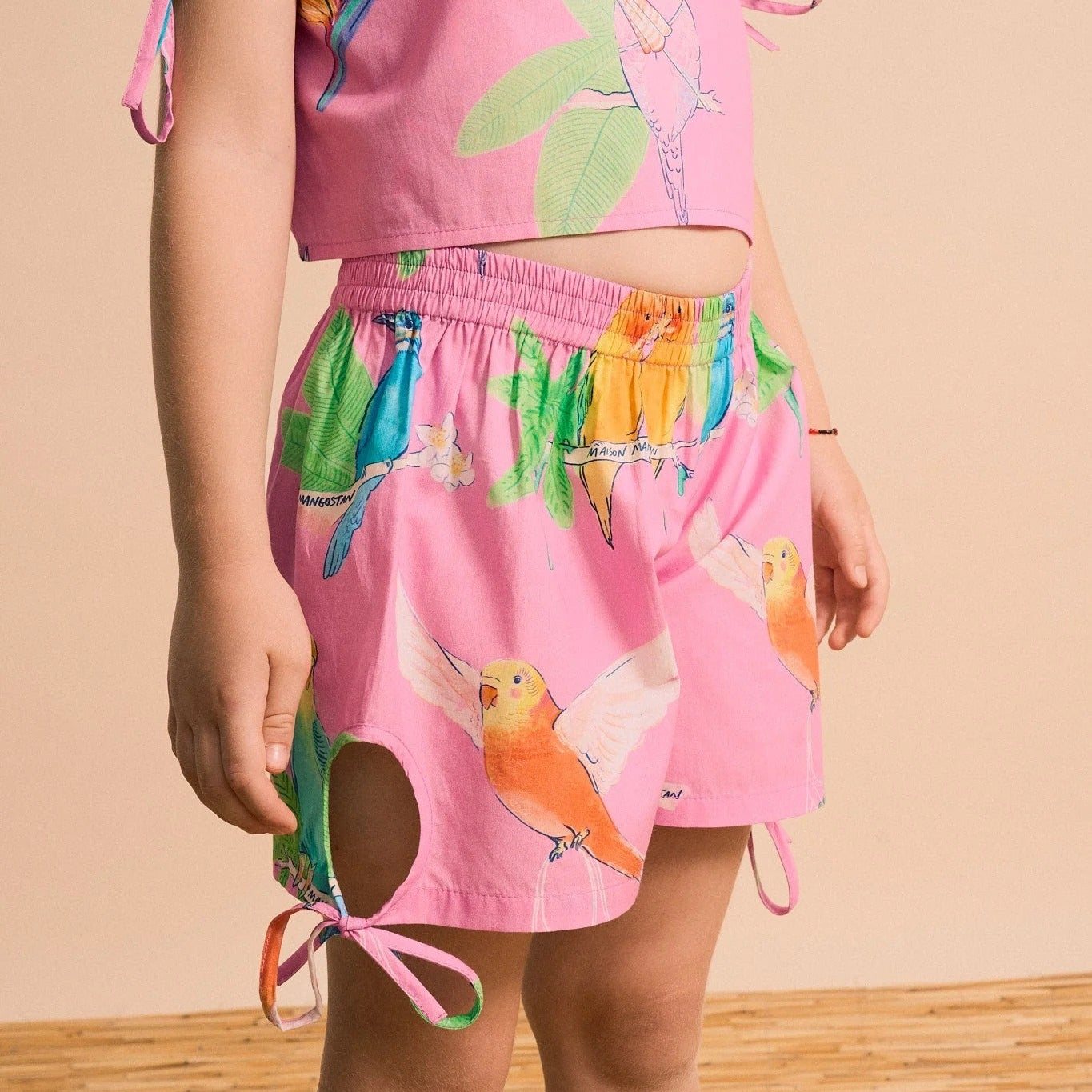 62A.26101108 # Kids Shorts Birds Pink