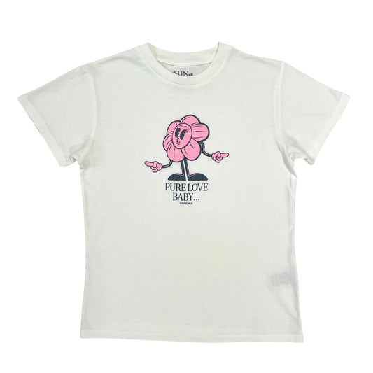 62A.PURE LOVE_3016_MILK # Παιδική Κοντομάνικη Μπλούζα T-Shirt Pure Love Milk