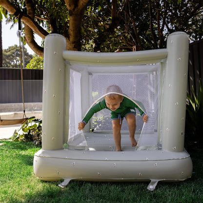 62A.S61BHSSG # Kids Inflatable Bounce House Sammy the Seagull Green