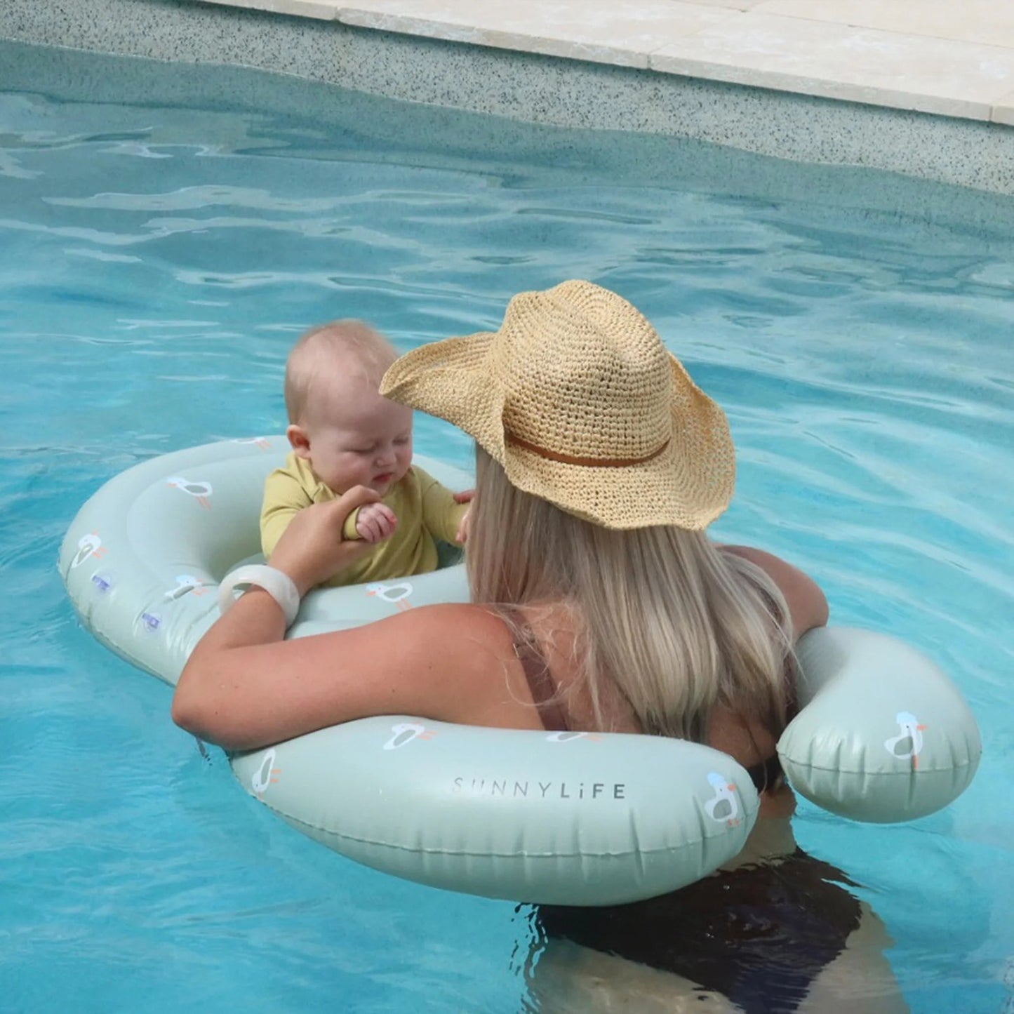 62A.S61FTGEU # Baby Swim Ring Float Together Sammy the Seagull Green