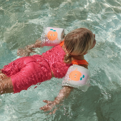 62A.S61KNABP # Arm Bands Poppy the Peach Pink Stripe