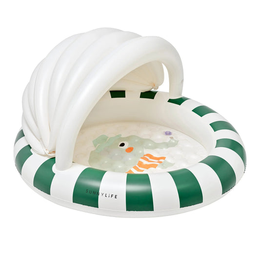62A.S61KPEEG # Inflatable Kids' Pool with Sunshade Eli the Elephant