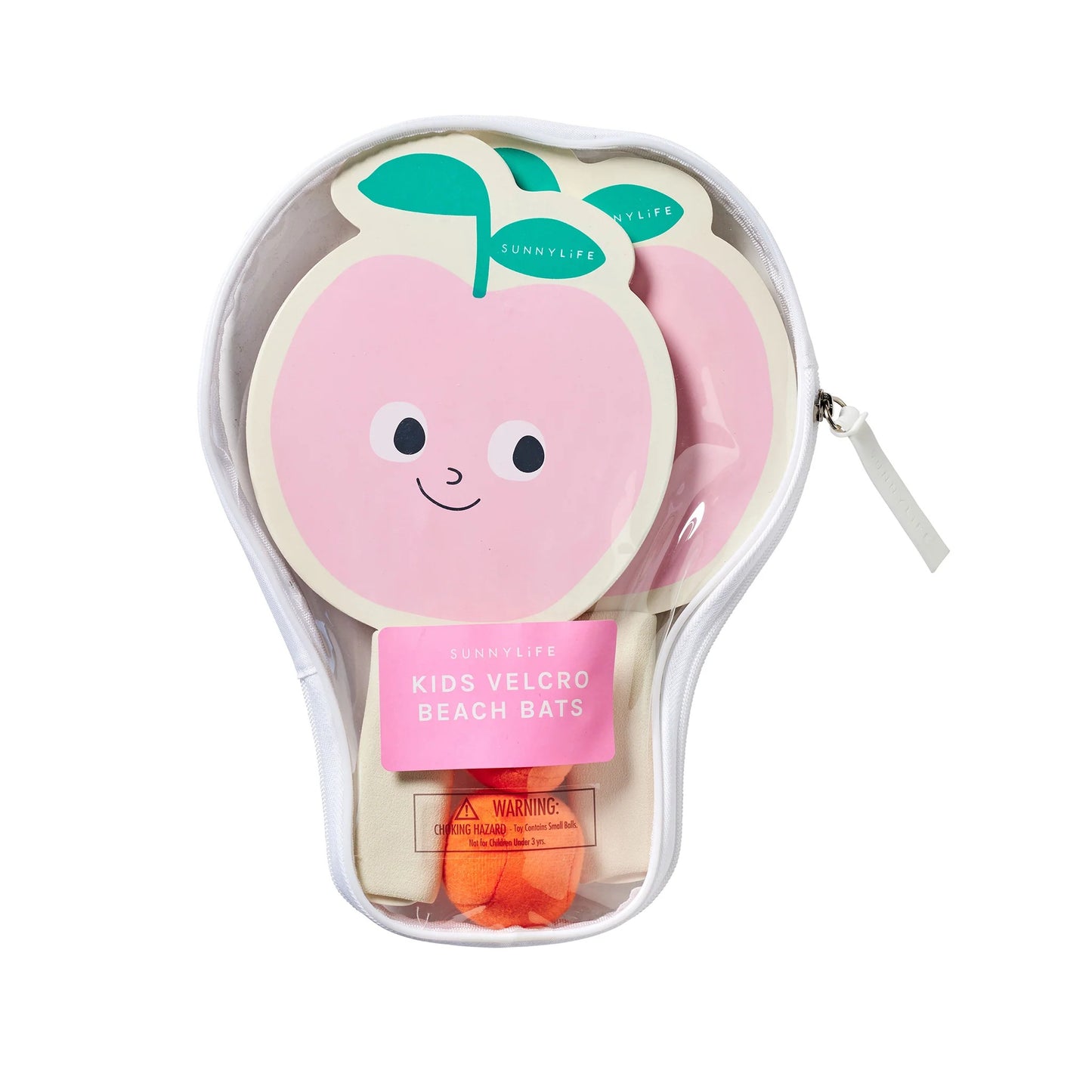 62A.S61KVBPP # Kids Velcro Bats Poppy the Peach