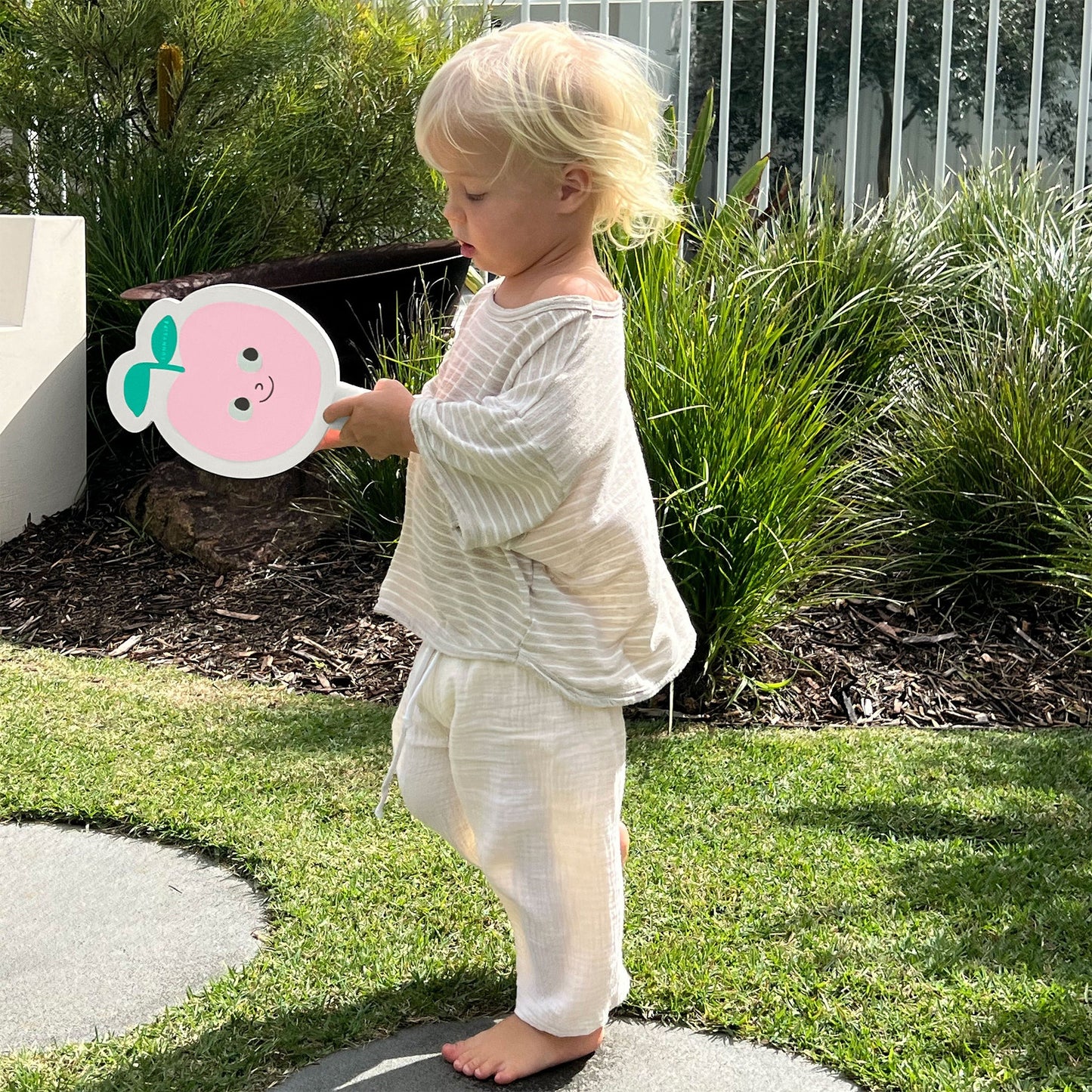 62A.S61KVBPP # Kids Velcro Bats Poppy the Peach