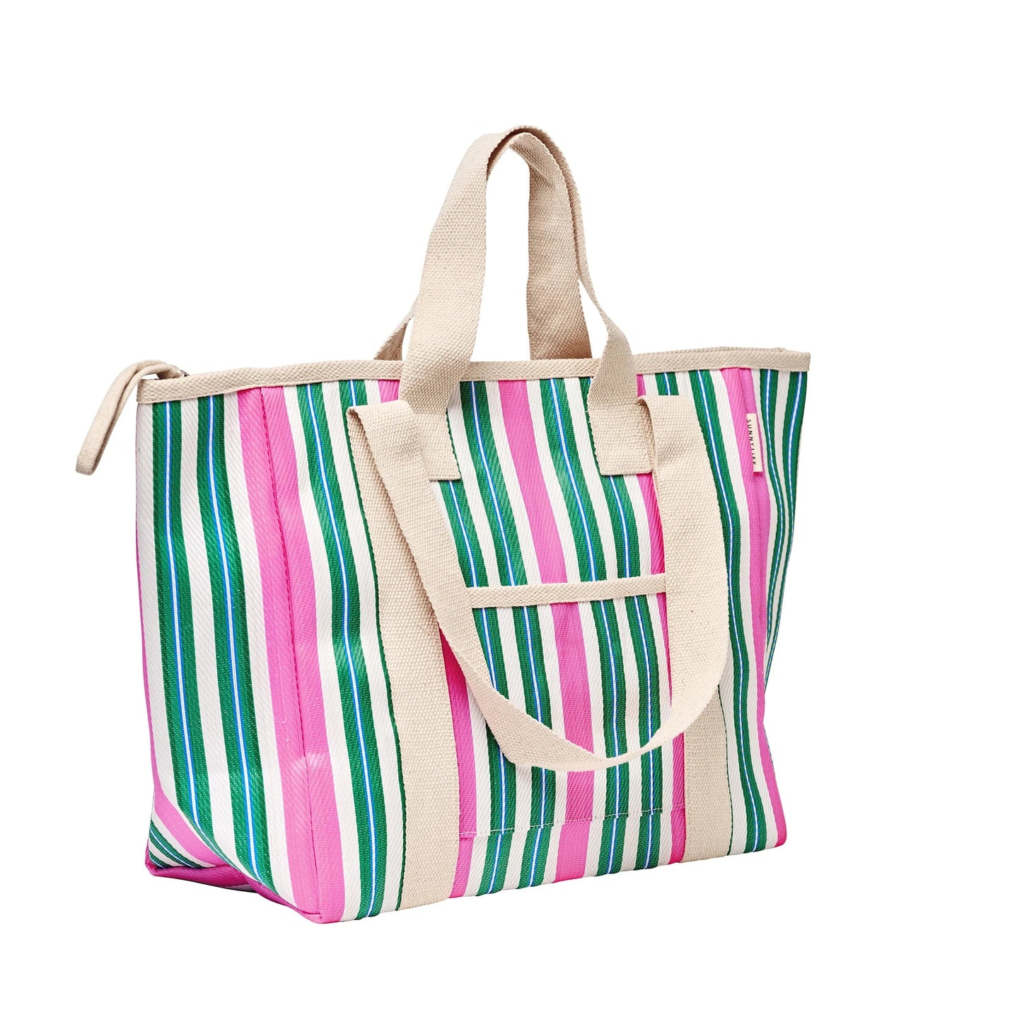 62A.S61WCTSG # Insulated Beach Bag Seagrass Green Multi