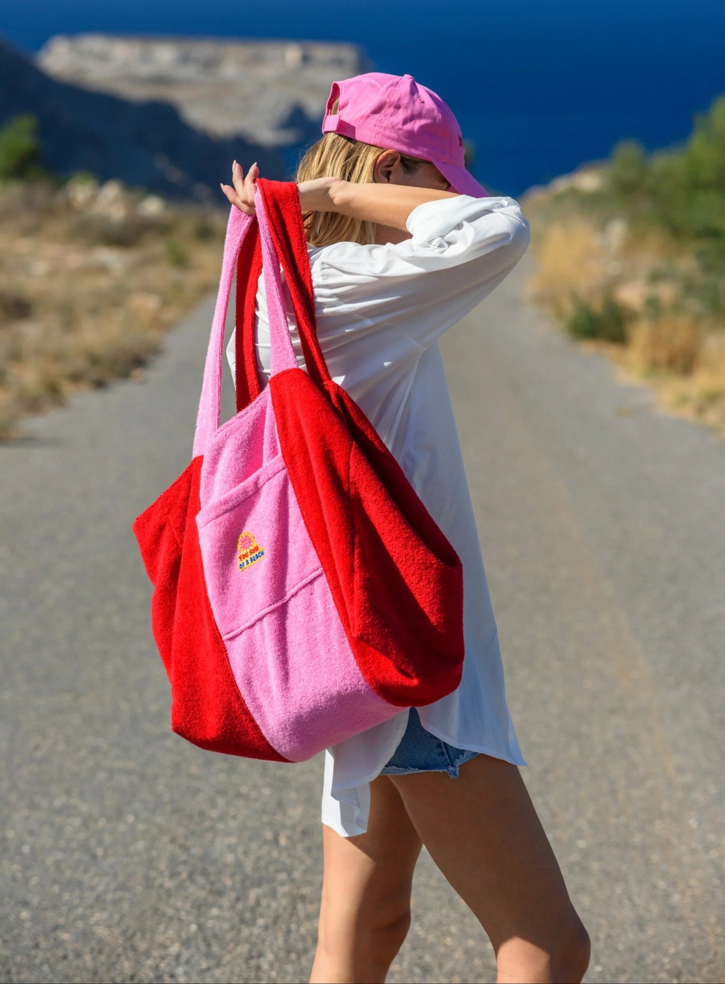 62A.TOB/B/BLM-BBP # Beach Bag Bicolor Bloody Mary 