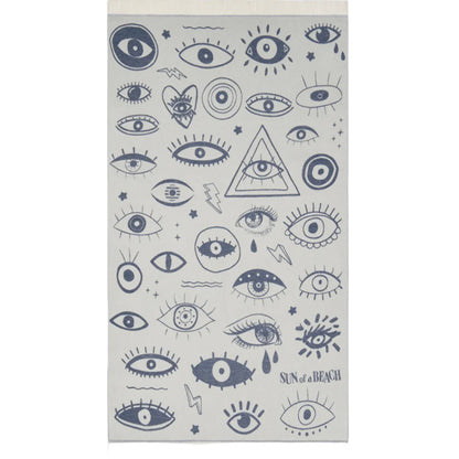 62A.PT/EE/DEB # Πετσέτα Θαλάσσης Pareo Electric Eyes Deep Blue