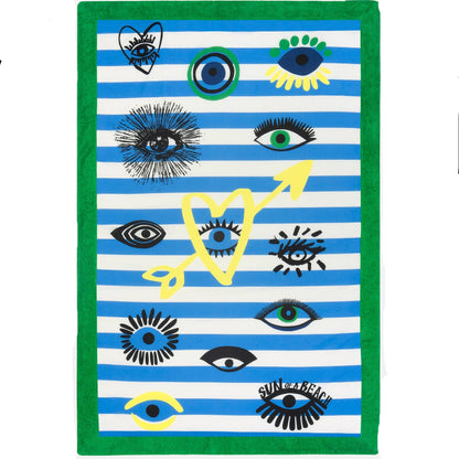 62A.SI/EEC/WAS-EC # Large Beach Towel Evil Eye Club 