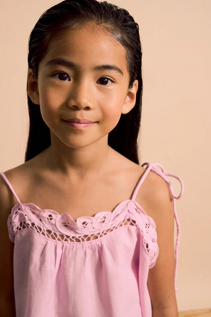 62A.26100808 # Kids Sleeveless Top Birds Pink