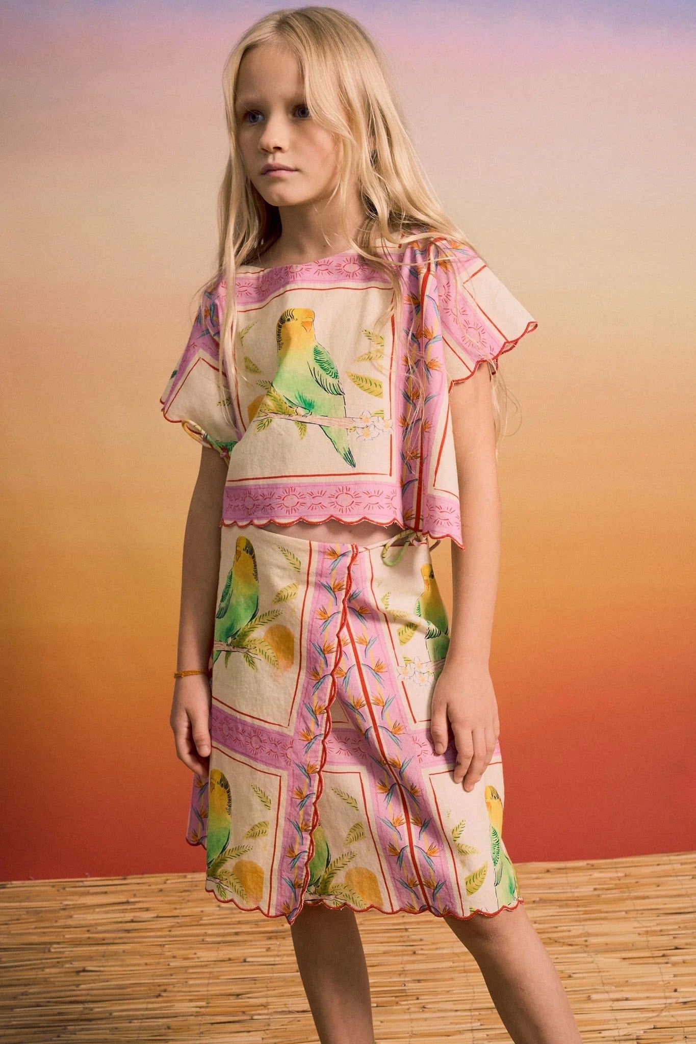 62A.26101406 # Kids Skirt Birds Patchwork