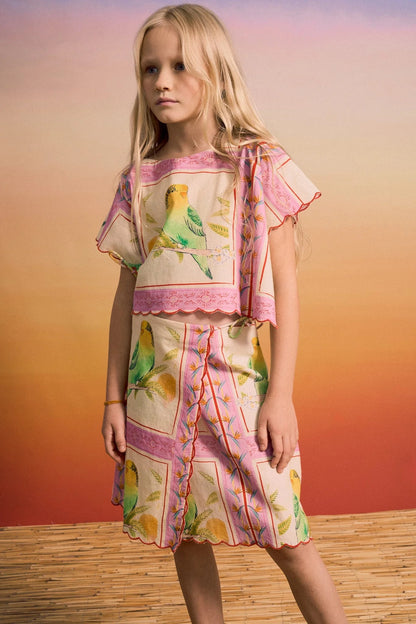62A.26101406 # Kids Skirt Birds Patchwork