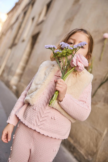 52B.GRC-W25-J0004 #  Παιδικό Πουλόβερ Evina Blush