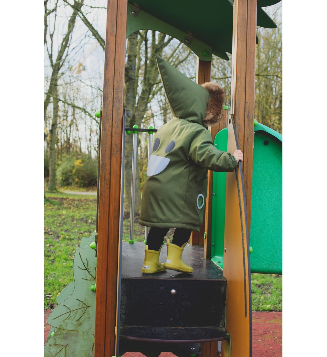 52B.RJ2506 # Παιδικό Αδιάβροχο Μπουφάν Wistiti Olive Green