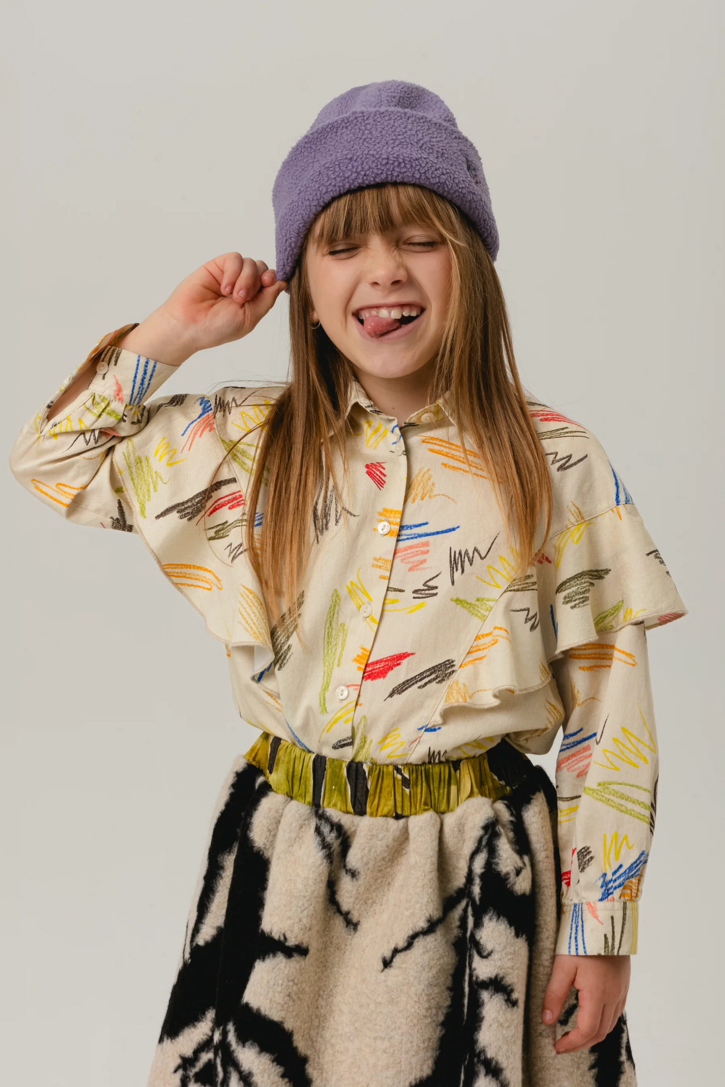 52B.BLO0215001_02 # Παιδικό Μακρυμάνικο Πουκάμισο Alicia Risiko