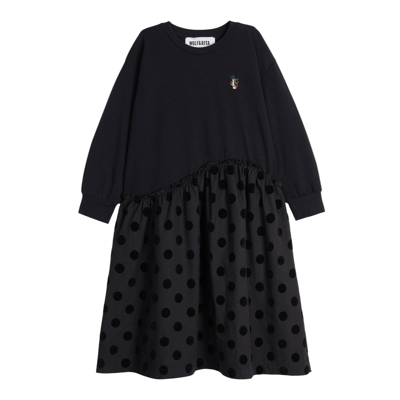 52B.DRE0279059 # Παιδικό Μακρυμάνικο Φόρεμα Berta Dunkel