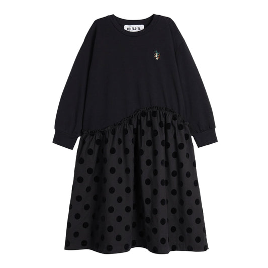 52B.DRE0279059 # Παιδικό Μακρυμάνικο Φόρεμα Berta Dunkel