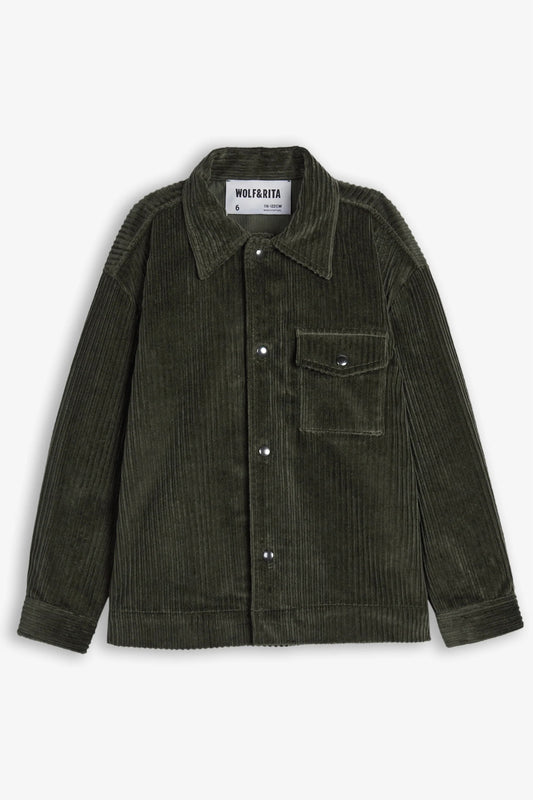 52B.OVS0238014 # Παιδικό Κοτλέ Πουκάμισο Mauricio Khaki