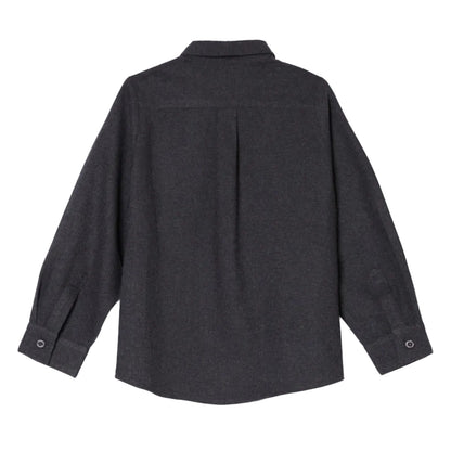 62B.42221223102 # Παιδικό Μακρυμάνικο Πουκάμισο Line Dark Grey
