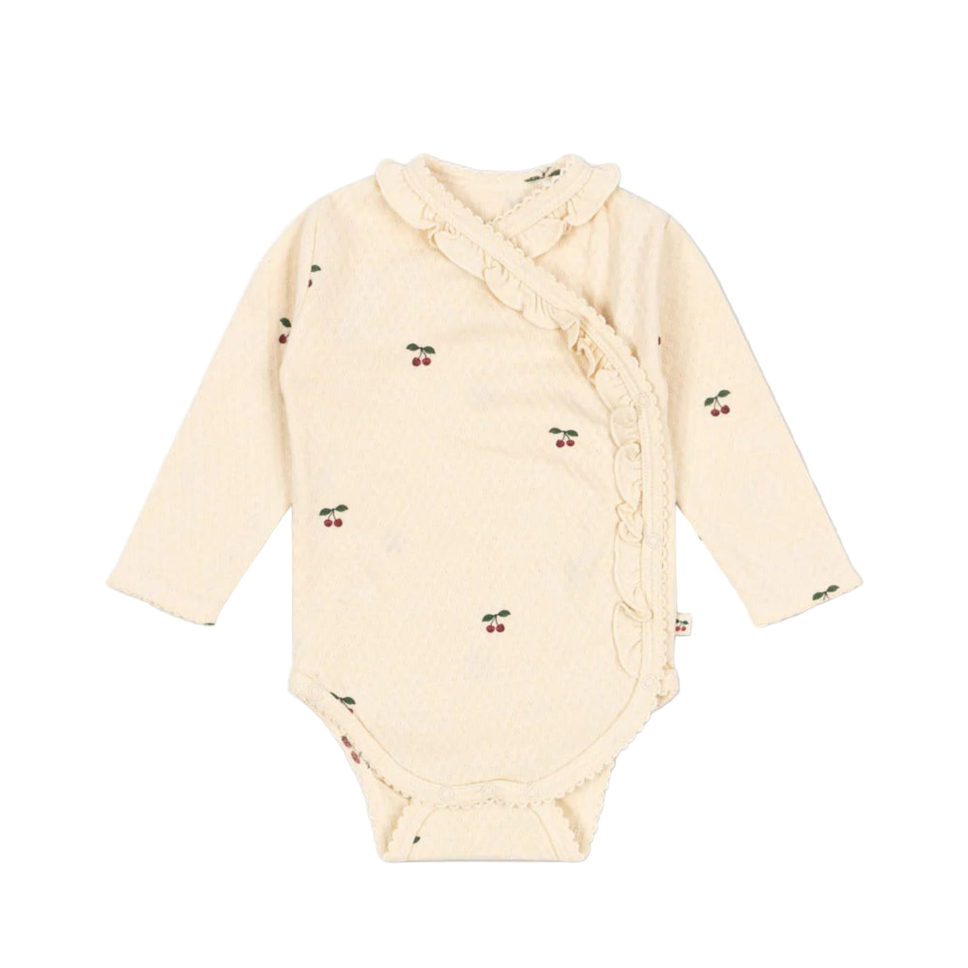 99.KS104004_CHERRY # Baby romper with ruffles CHERRY