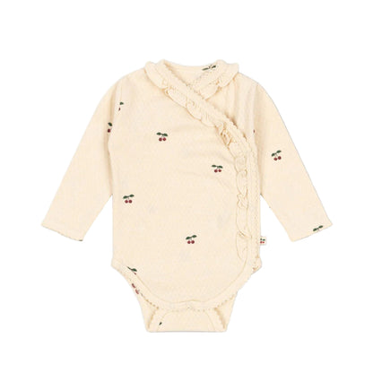 99.KS104004_CHERRY # Baby romper with ruffles CHERRY