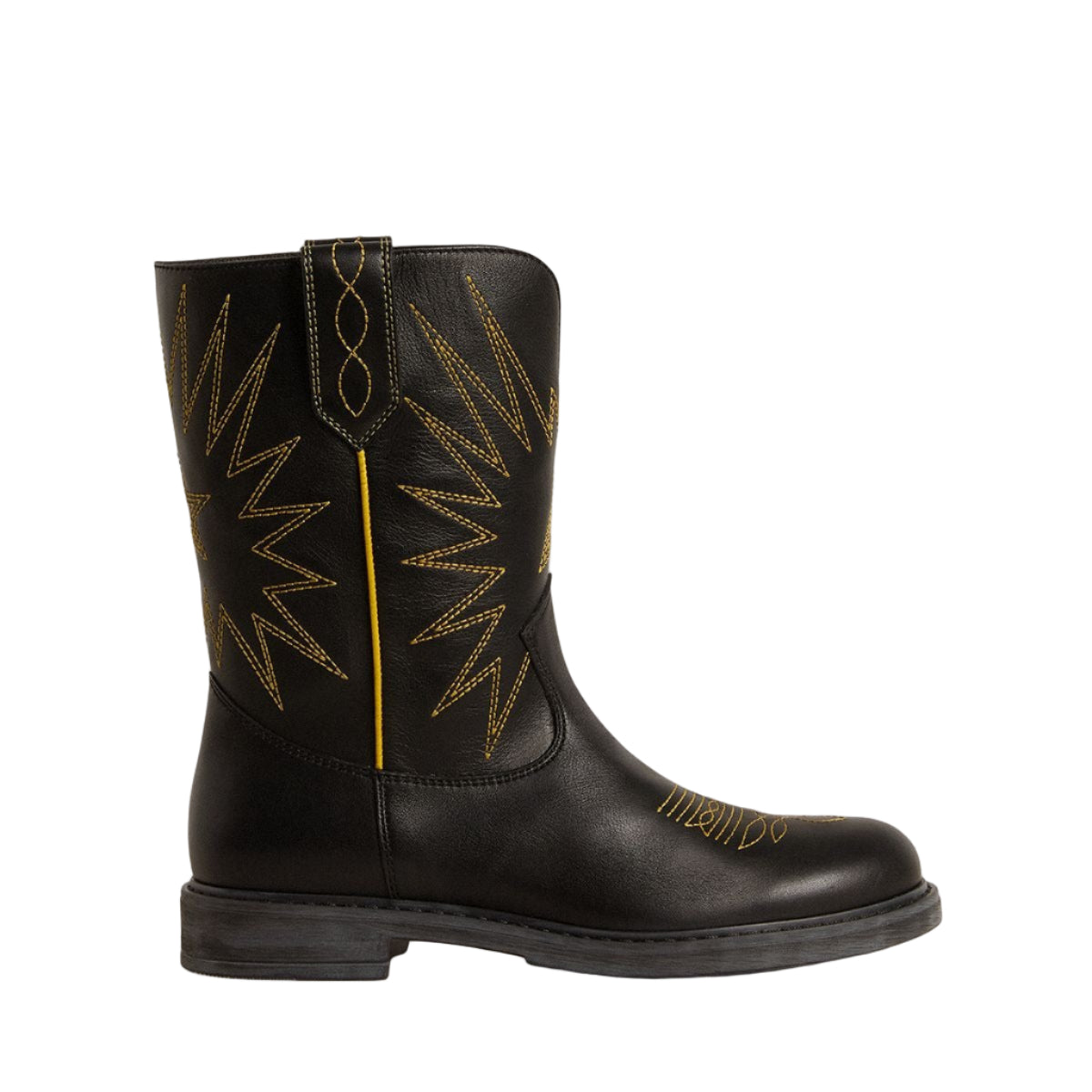 52B.GYF00971.F007674.90327 # Παιδικές Δερμάτινες Μπότες Biker Black