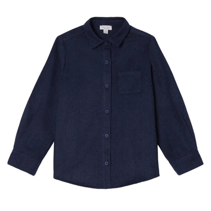 Kids Long Sleeve Shirt Line Blue