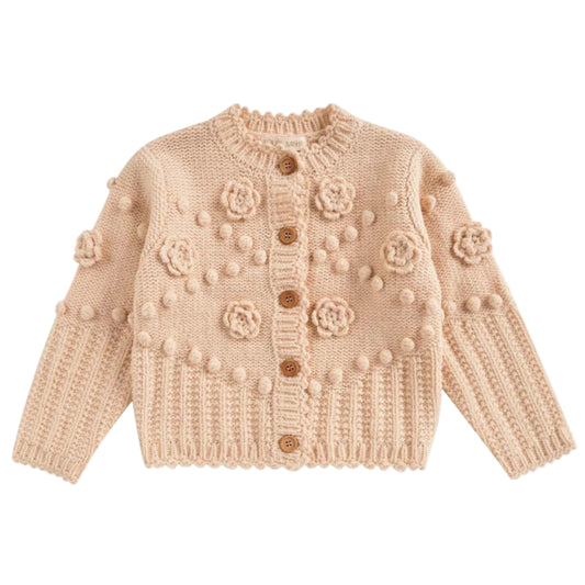 52B.GRC-W25-C0009 # Παιδική Πλεκτή Ζακέτα Cardigan Sandy Blush