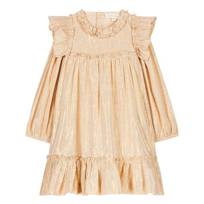 52B.GRI-W25-S0128 # Παιδικό Γυαλιστερό Φόρεμα Nolia Gold