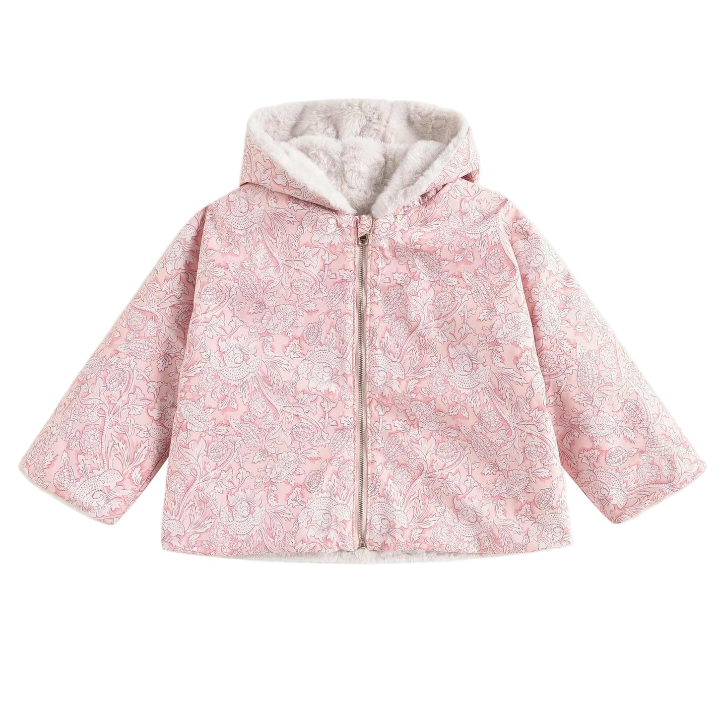 52B.GRC-W25-R0082 # Παιδικό Μπουφάν Διπλής Όψης Felvet Pink Mountains Avens