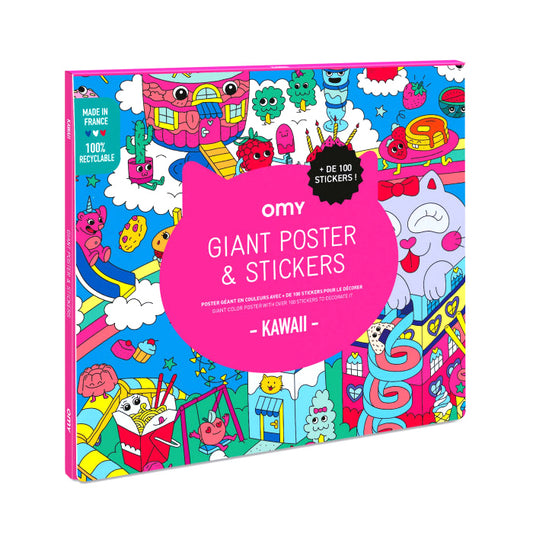 Color-in Αφίσα με Αυτοκόλλητα Kawai